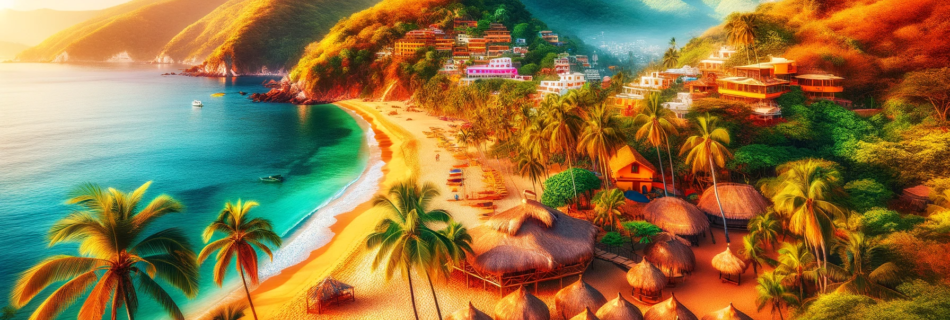 Vibrant view of Mismaloya Beach in Puerto Vallarta