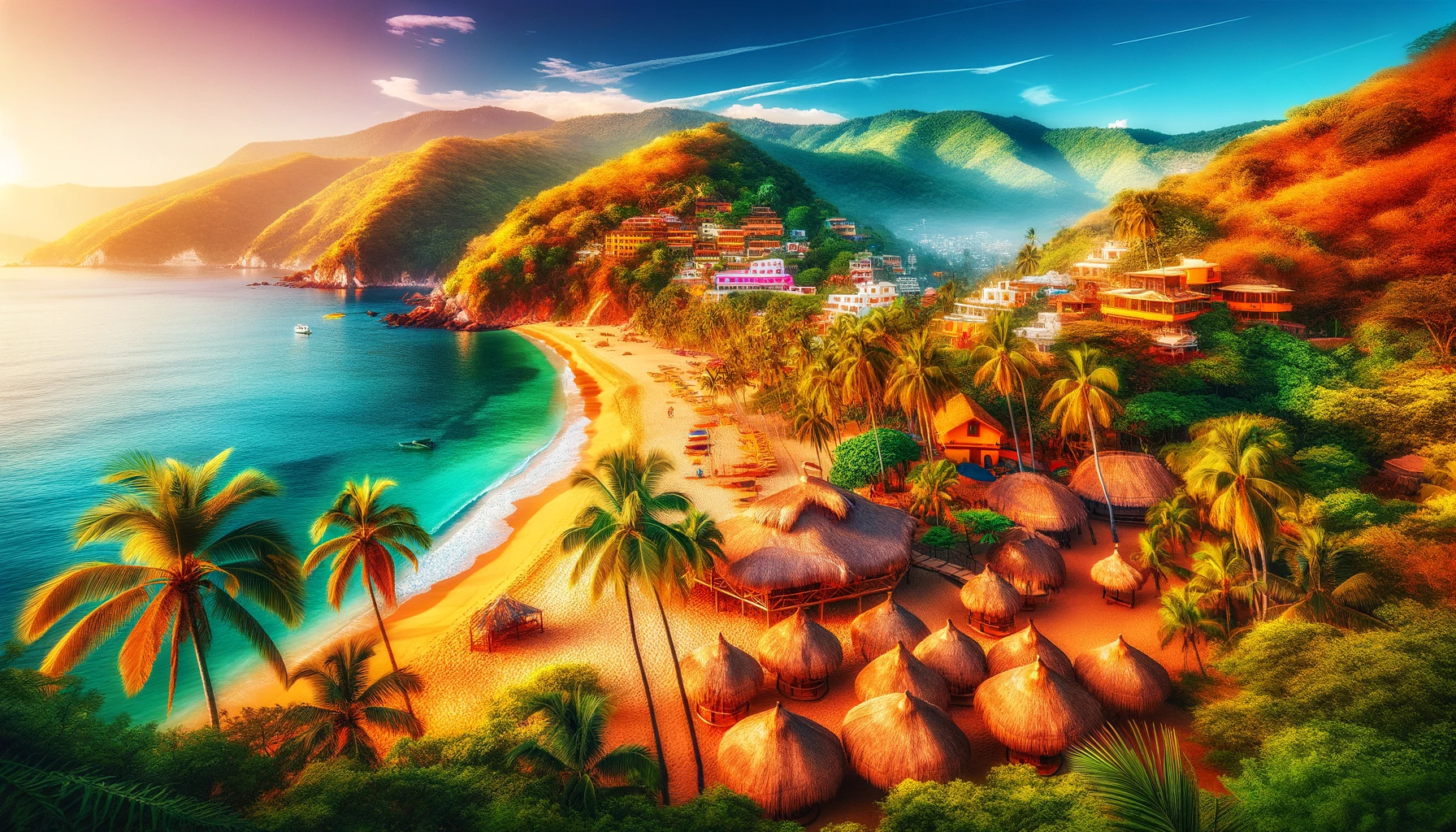 Vibrant view of Mismaloya Beach in Puerto Vallarta