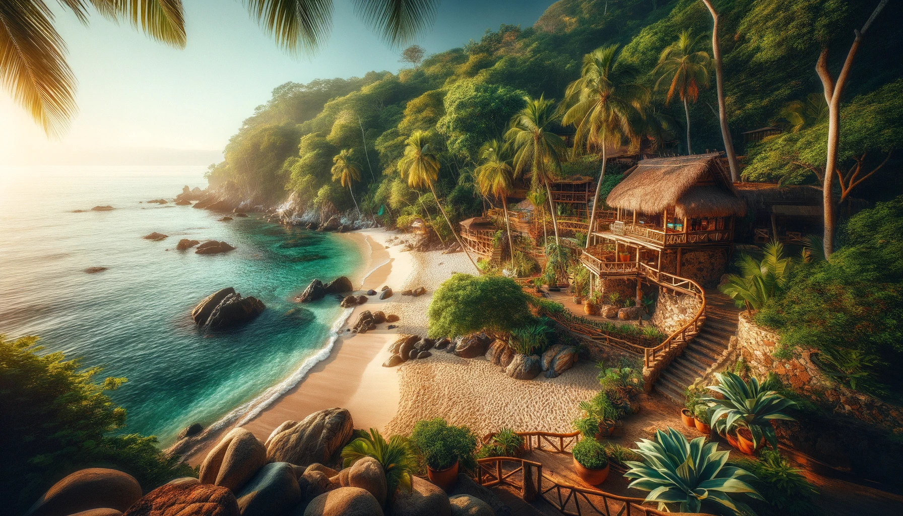 Serene view of Las Caletas Beach in Puerto Vallarta