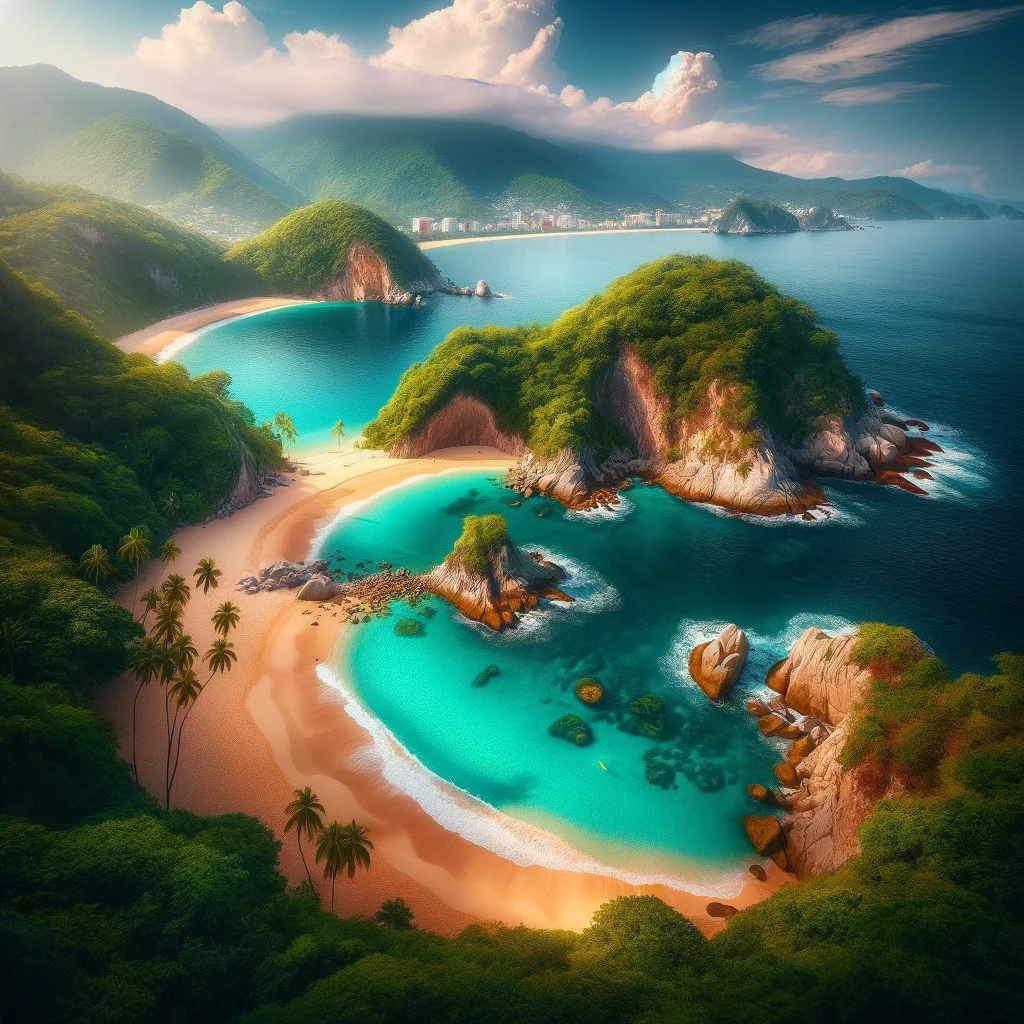 Breathtaking view of Colomitos Beach with turquoise waters and lush greenery