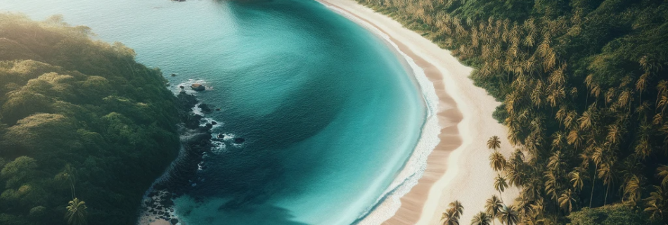 Captivating view of Caballo Beach with white sand and crystal-clear waters
