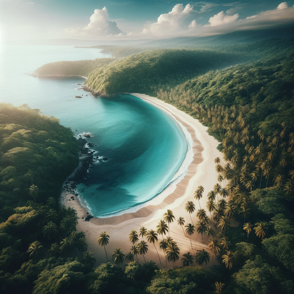 Captivating view of Caballo Beach with white sand and crystal-clear waters
